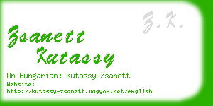 zsanett kutassy business card